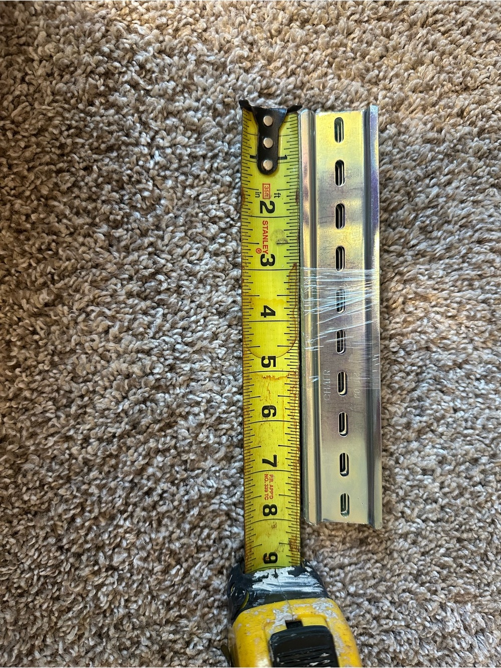 6pcs Bronze Slotted Steel DIN Rail Set